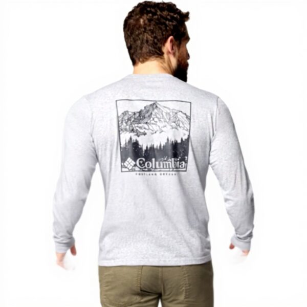 T-shirt Columbia manches longues logo coton bio homme