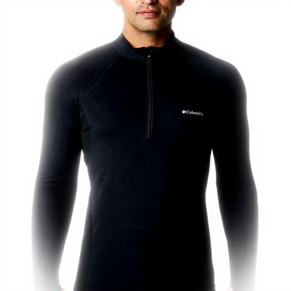 Haut thermique homme Columbia manches longues demi-zippé