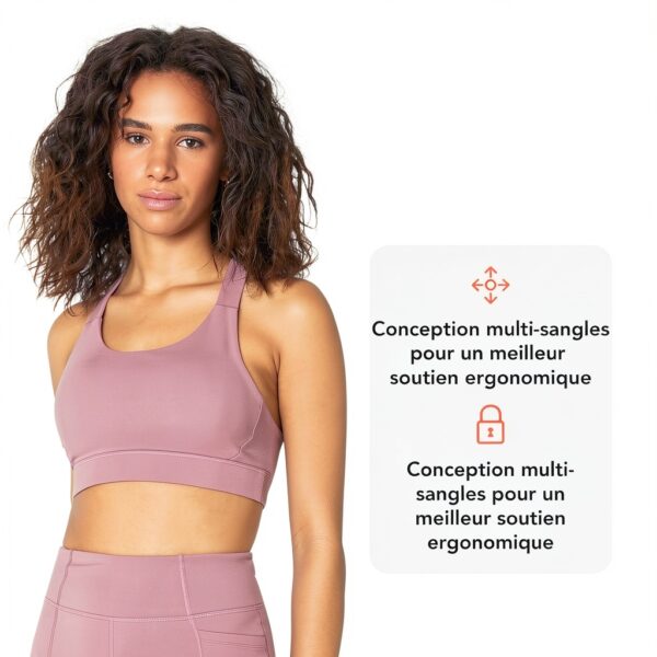 Soutien-gorge de sport FM London respirant maintien femme-1