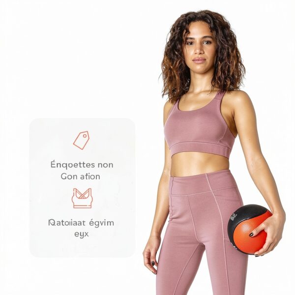 Soutien-gorge de sport FM London respirant maintien femme-2