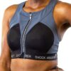 Soutien-gorge sport Shock Absorber Noir 80E zip avant-2