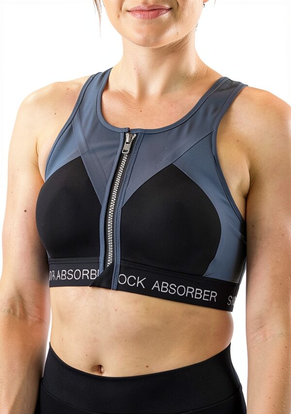 Soutien-gorge sport Shock Absorber Noir 80E zip avant-0