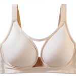 MOONBADI Brassiere sport femme sans couture polyester-0