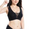 MOONBADI Brassiere sport femme Noir confort sommeil soutien-2
