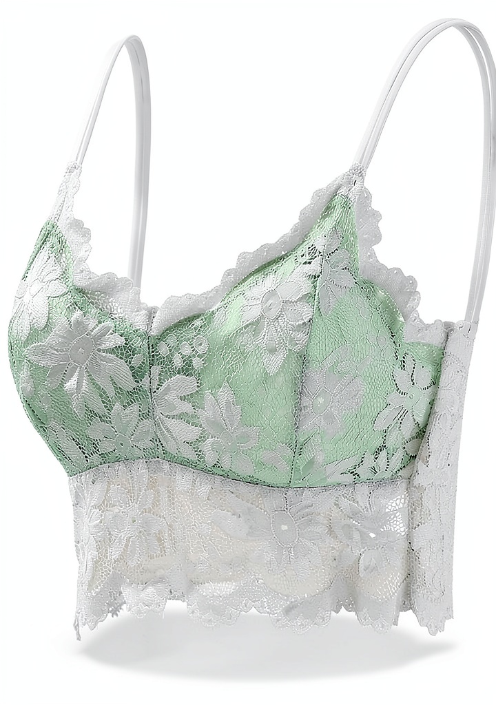 Soutien-gorge sport sans armature push-up confort femme porté pendant une séance de yoga, montrant le tissu respirant et les bretelles réglables