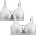 MOONBADI Brassière sport femme confort microfibre soutien-0