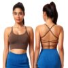 Femme soutien-gorge sport yoga confortable sans coutures-3