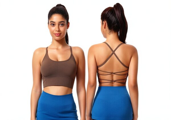 Femme soutien-gorge sport yoga confortable sans coutures-3
