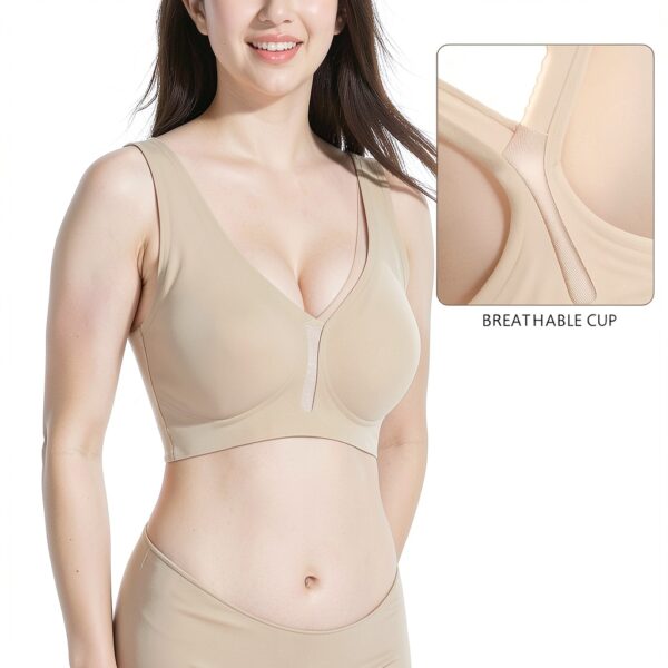 Soutien-gorge sport Necalisi Femme Doux Respirant Noir Blanc-1