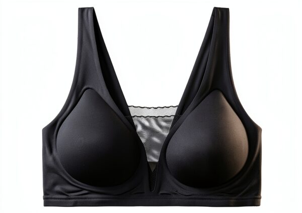 MOONBADI Brassiere sport femme Noir confort sommeil soutien-0