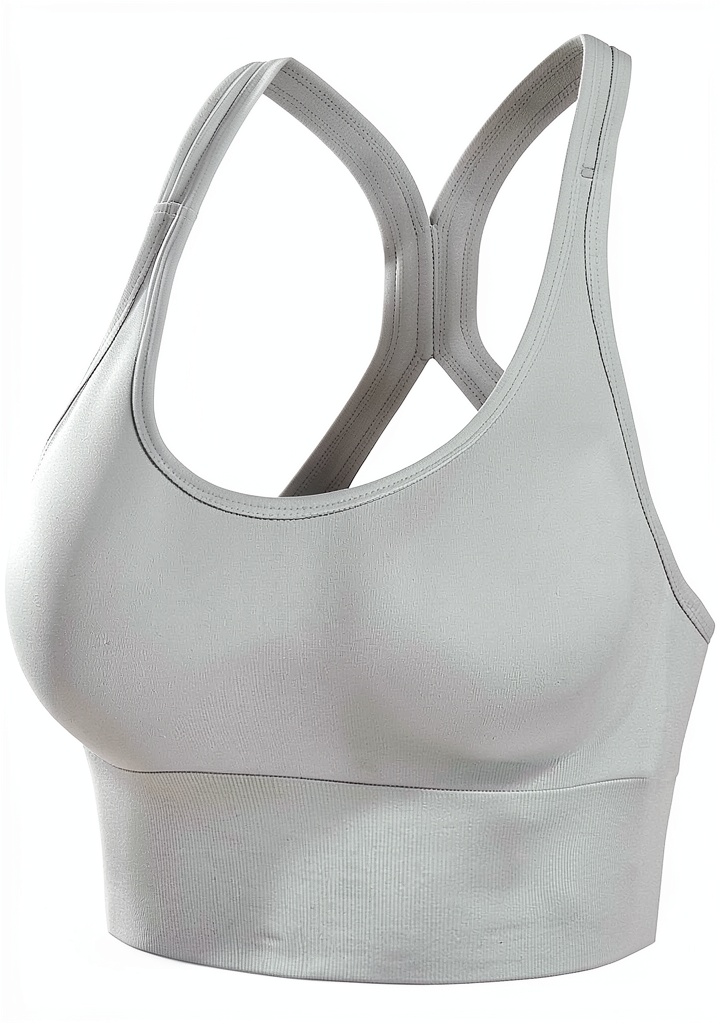 Femme portant le soutien-gorge sport lors d'une séance de yoga