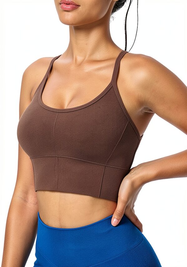Femme soutien-gorge sport yoga confortable sans coutures-2