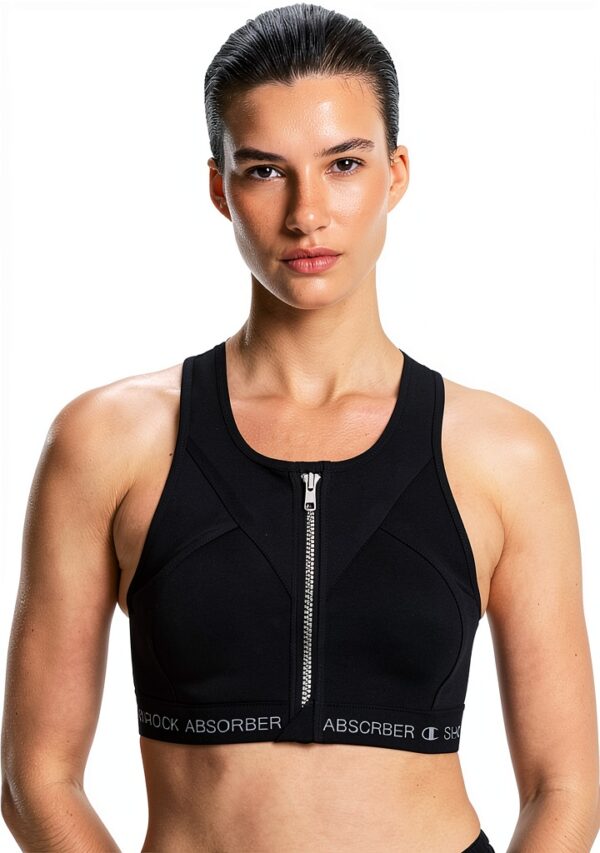 Soutien-gorge de sport Champion noir maintien fermeture-0