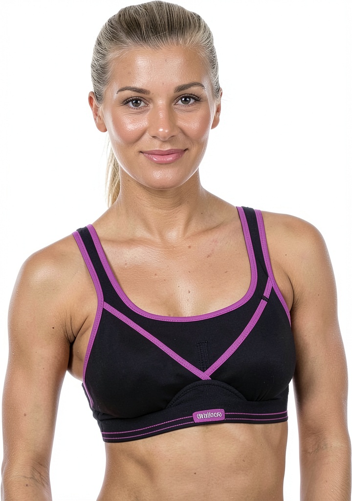 'Femme portant la brassière Shock Absorber lors d'une séance de fitness'