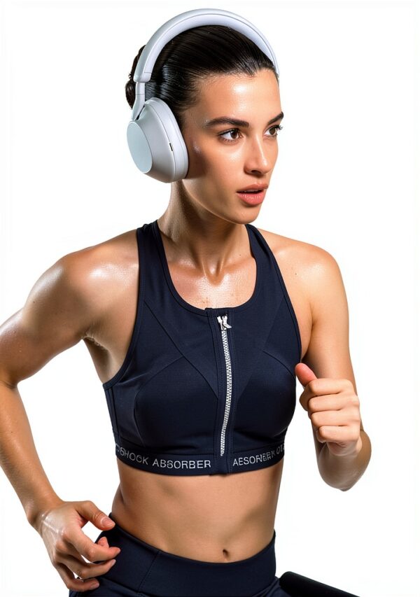 Soutien-gorge de sport Champion noir maintien fermeture-5