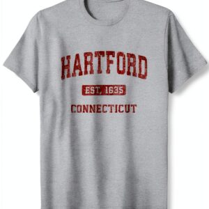 Hartford Connecticut CT Vintage Athletic Sports T-Shirt-0