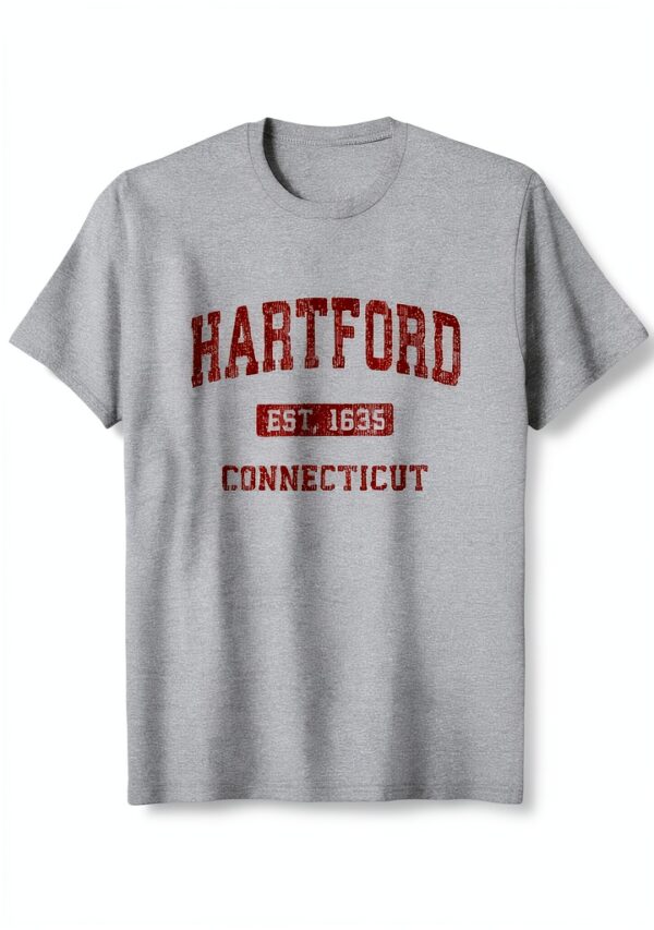 Hartford Connecticut CT Vintage Athletic Sports T-Shirt-0